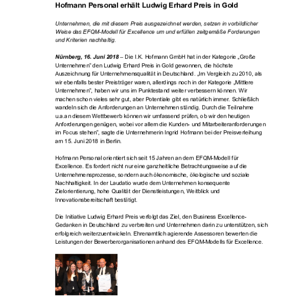 Ludwig Erhard Preis in Gold